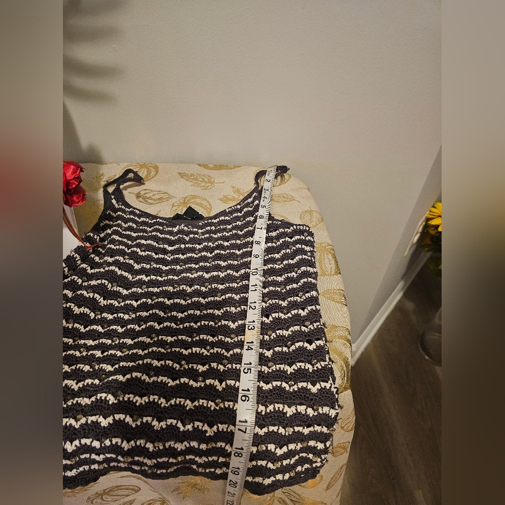 Alfani Black and White Smocked Camisole - Picture 6 of 8